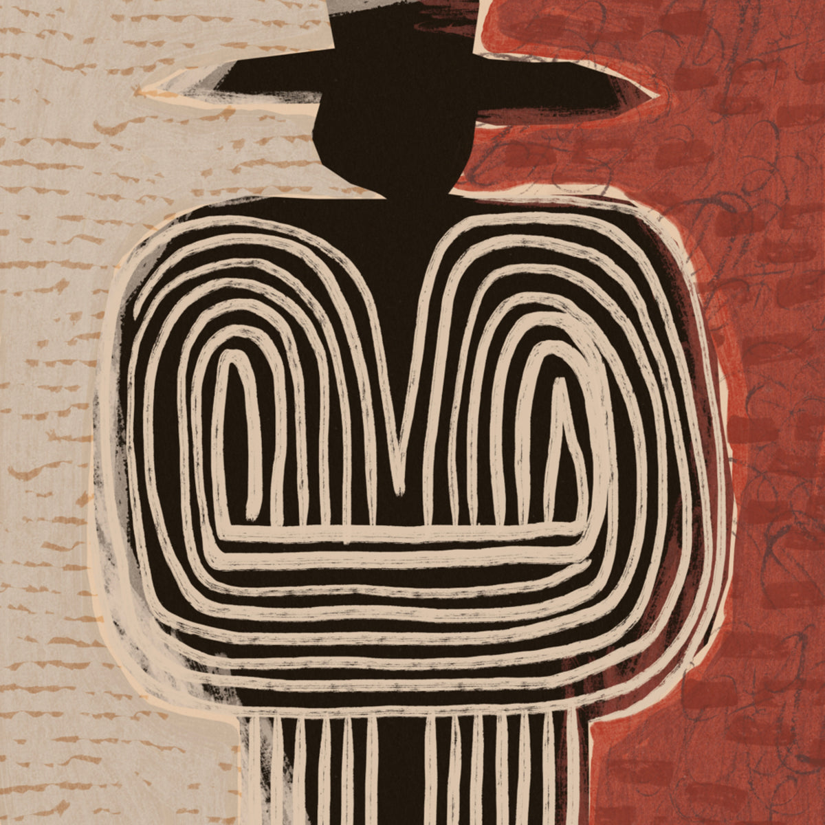 Tribal Figure With Hat