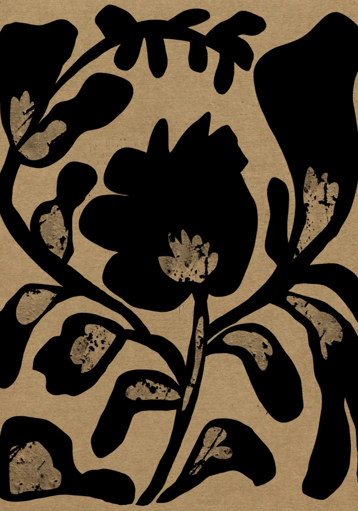 Black Botanical Silhouette