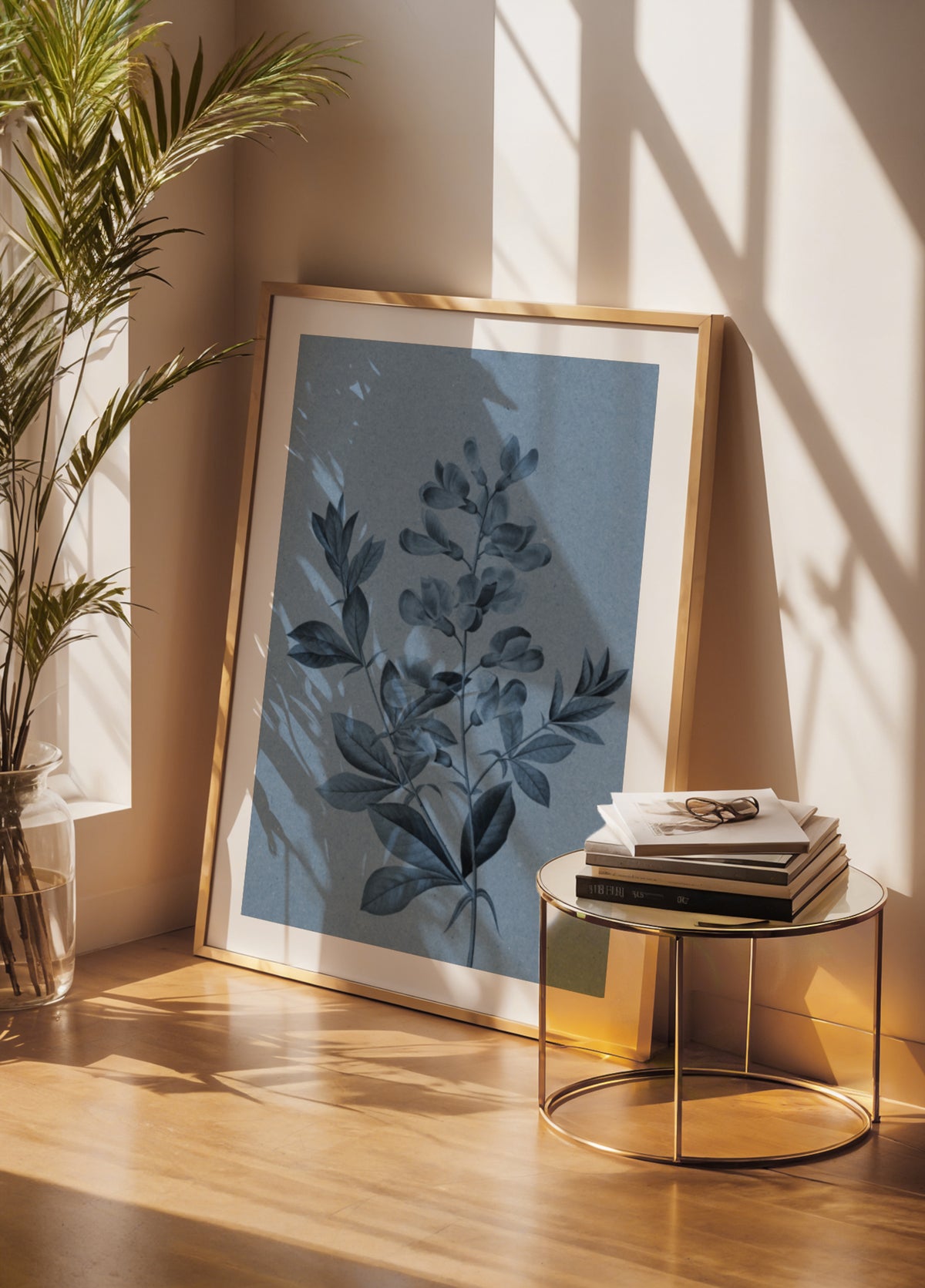 Elegant Blue Botanical