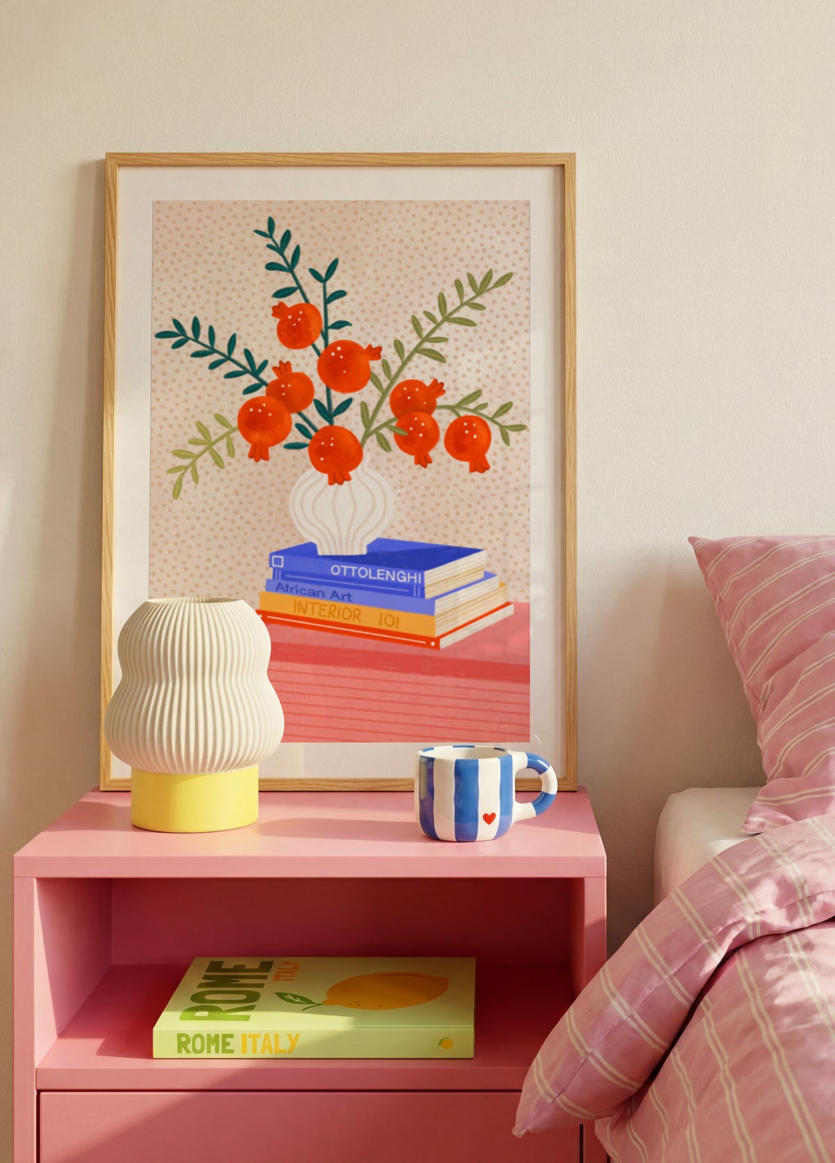 Cozy Tabletop Pomegranates