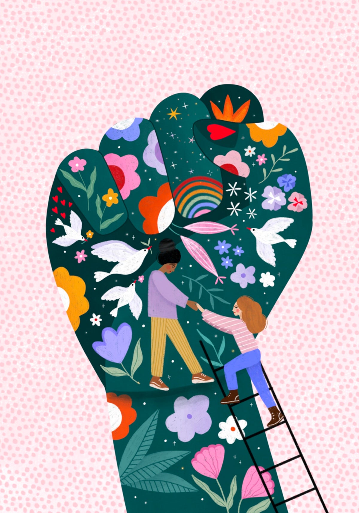 Empowering Floral Fist