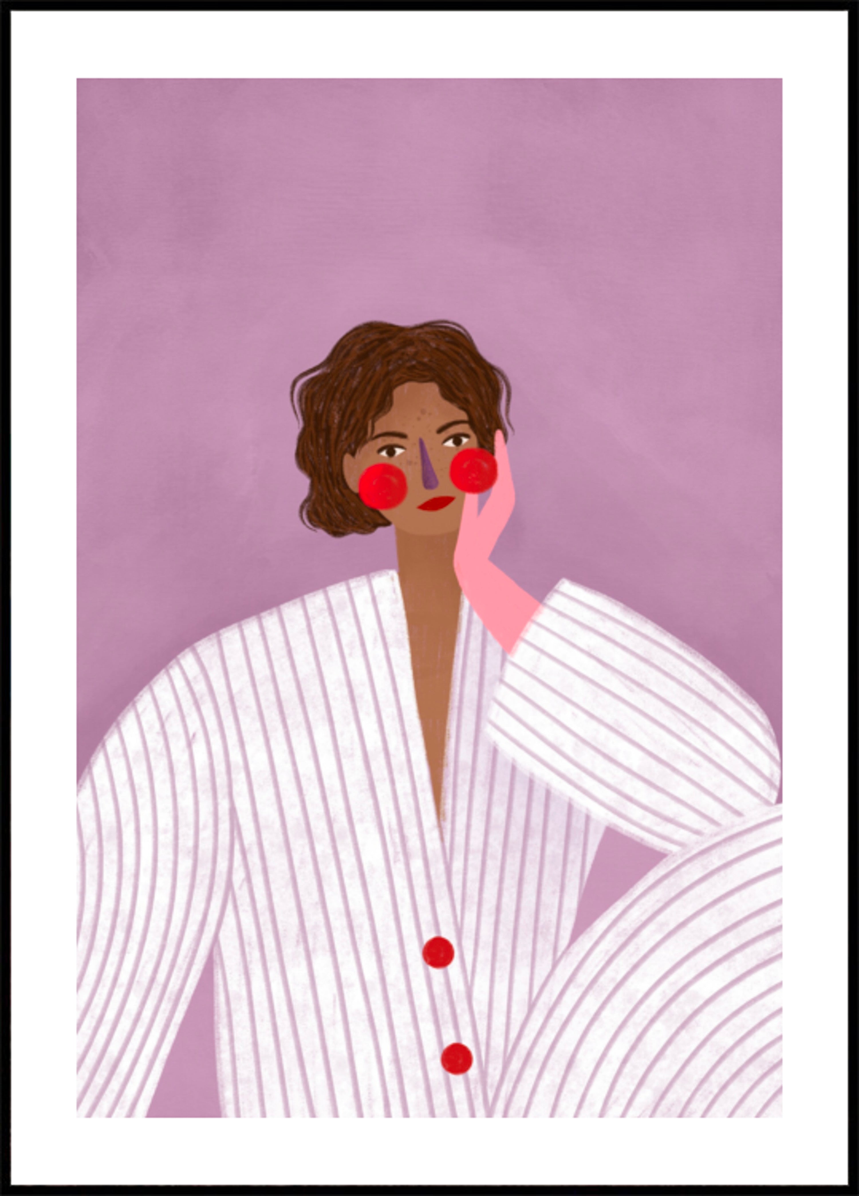Dreamy Woman in Pajamas