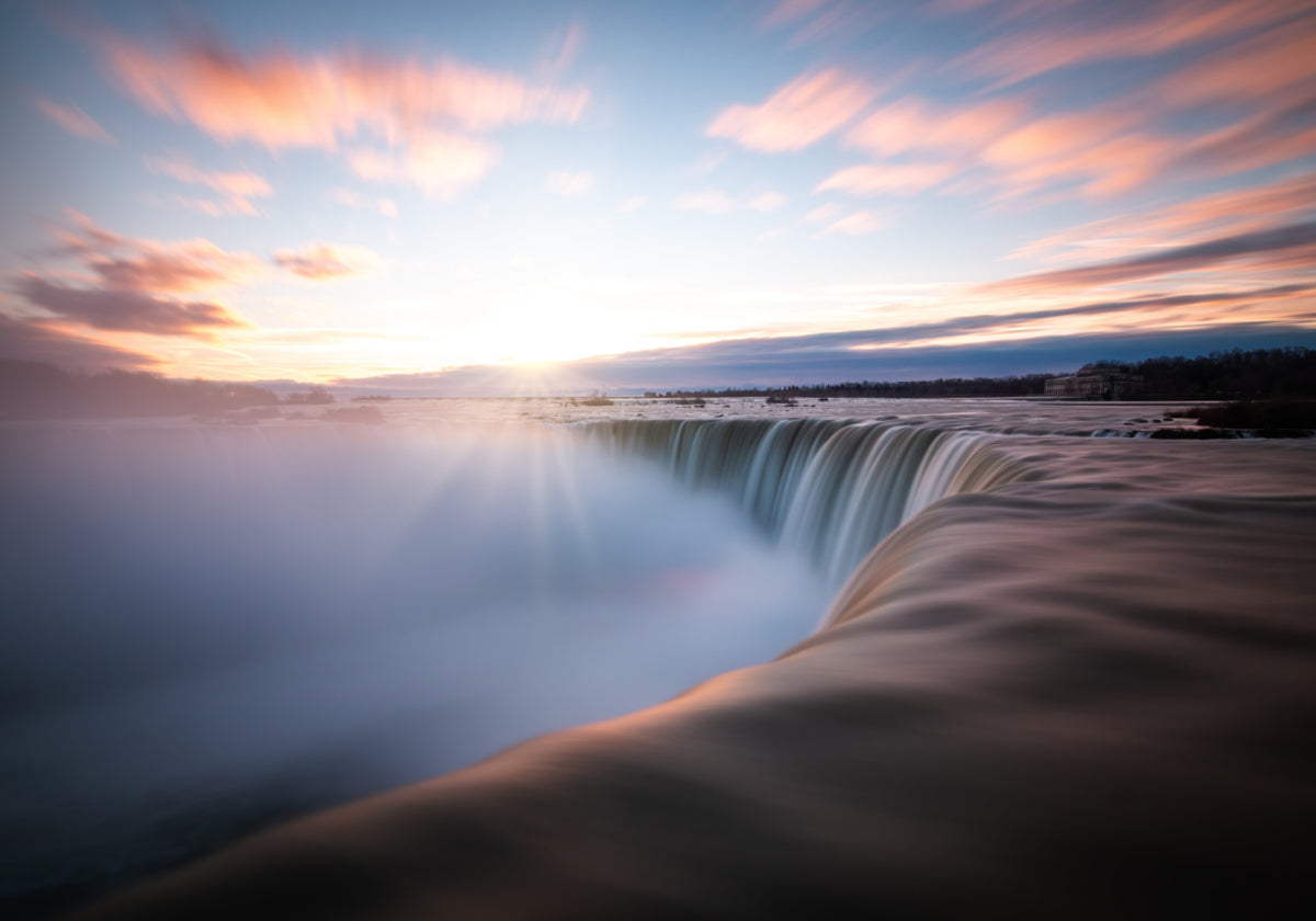 Golden Waterfall Dawn