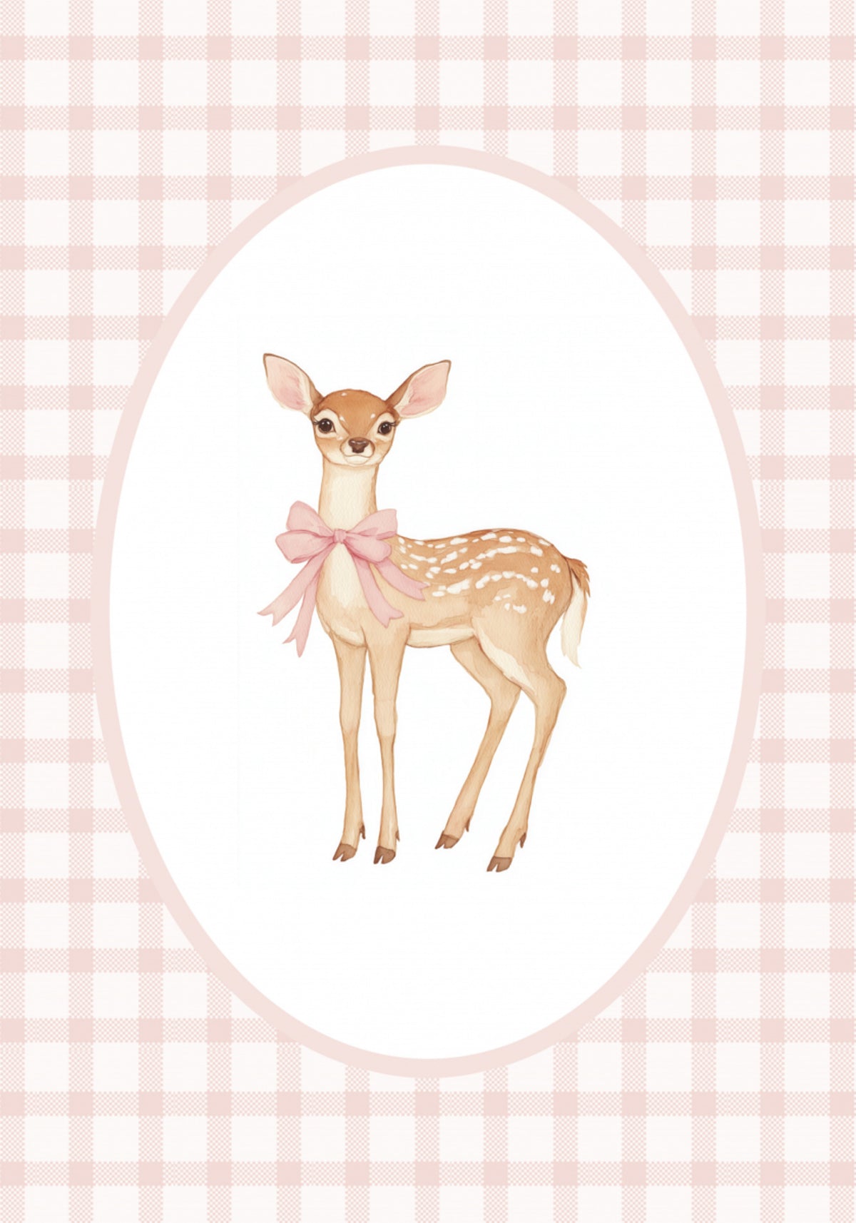 Cute Fawn Pink Bow