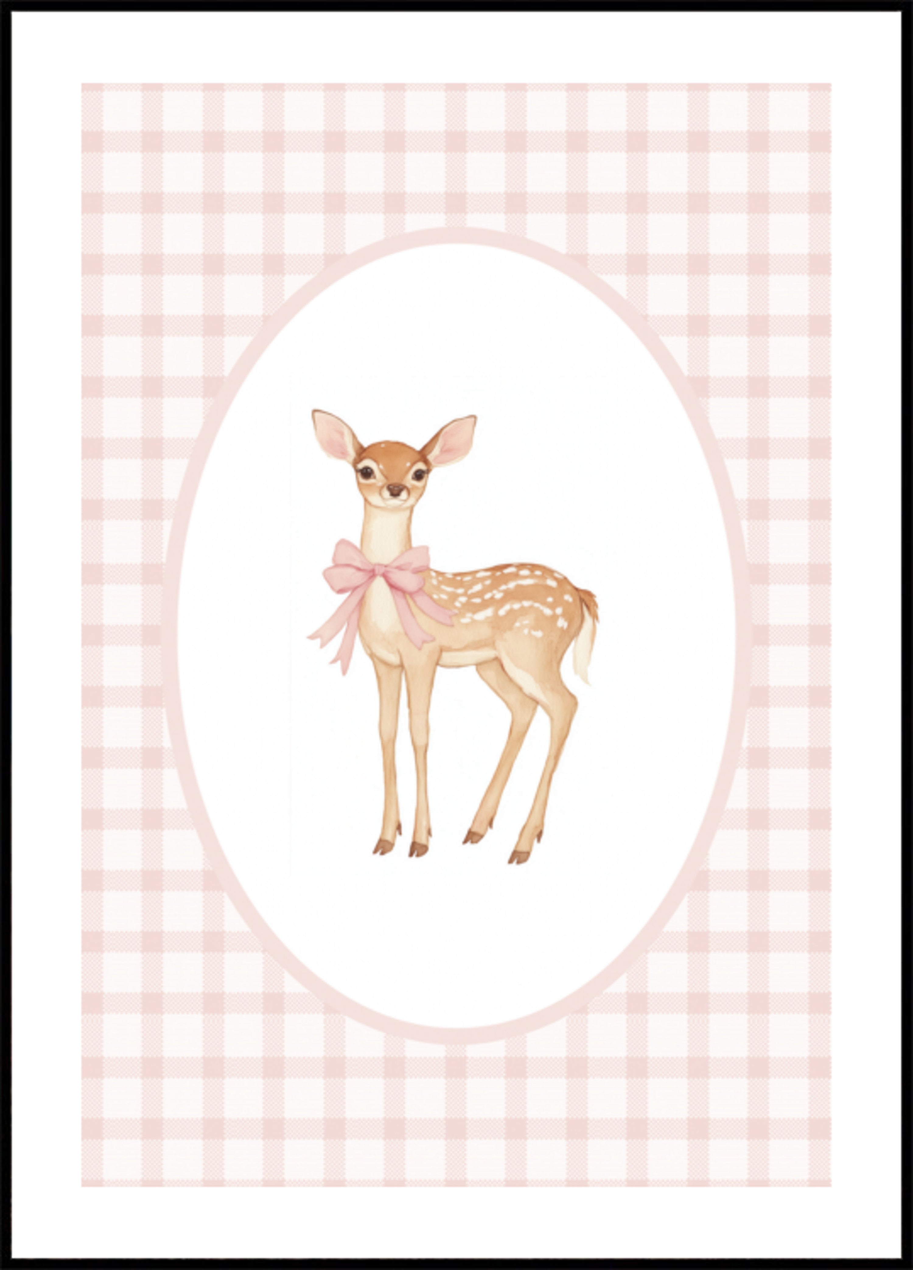 Cute Fawn Pink Bow