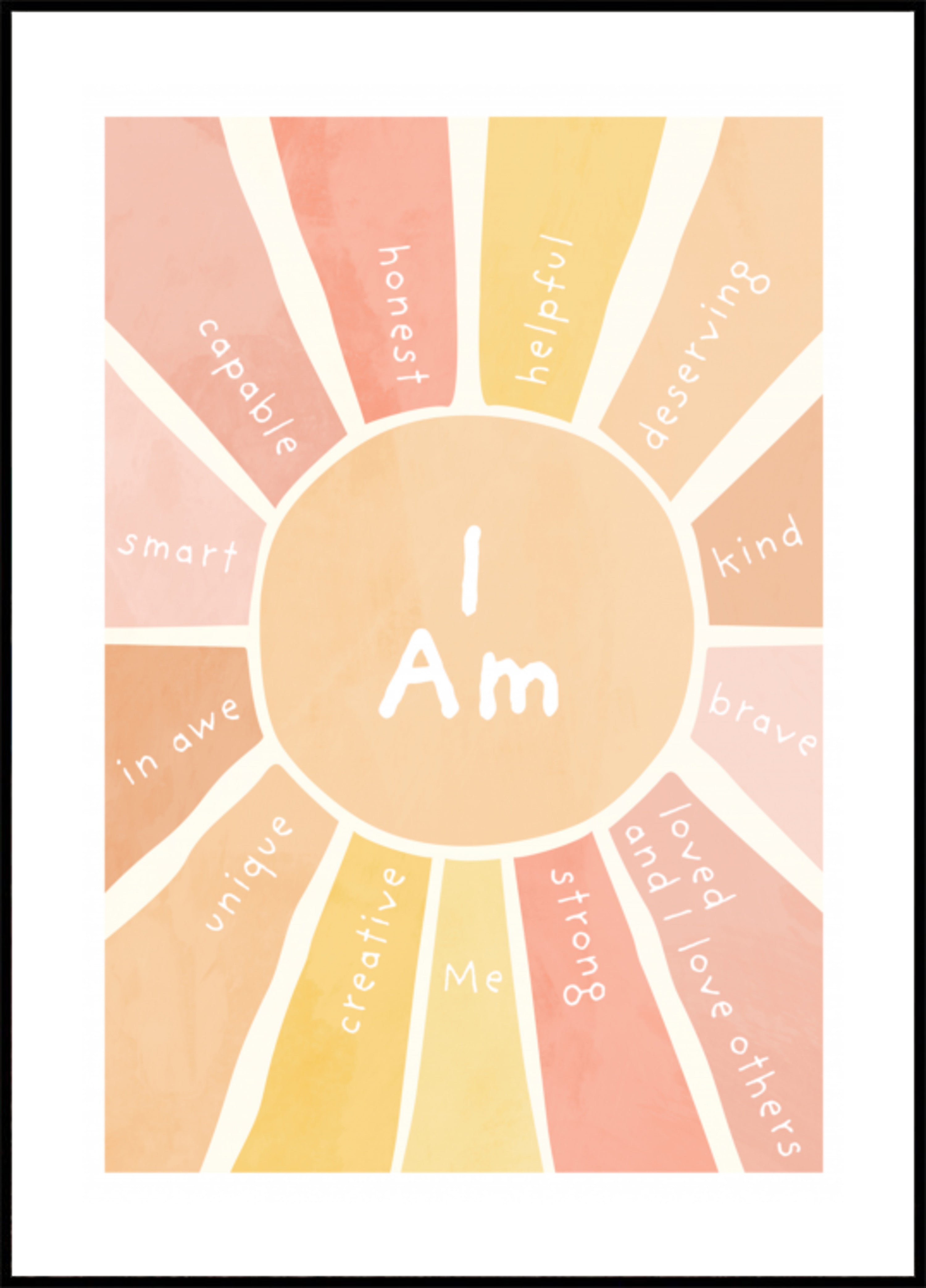Positive Affirmations Sunburst