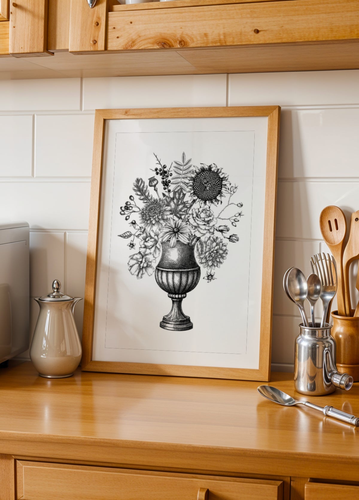 Elegant Autumn Floral Urn