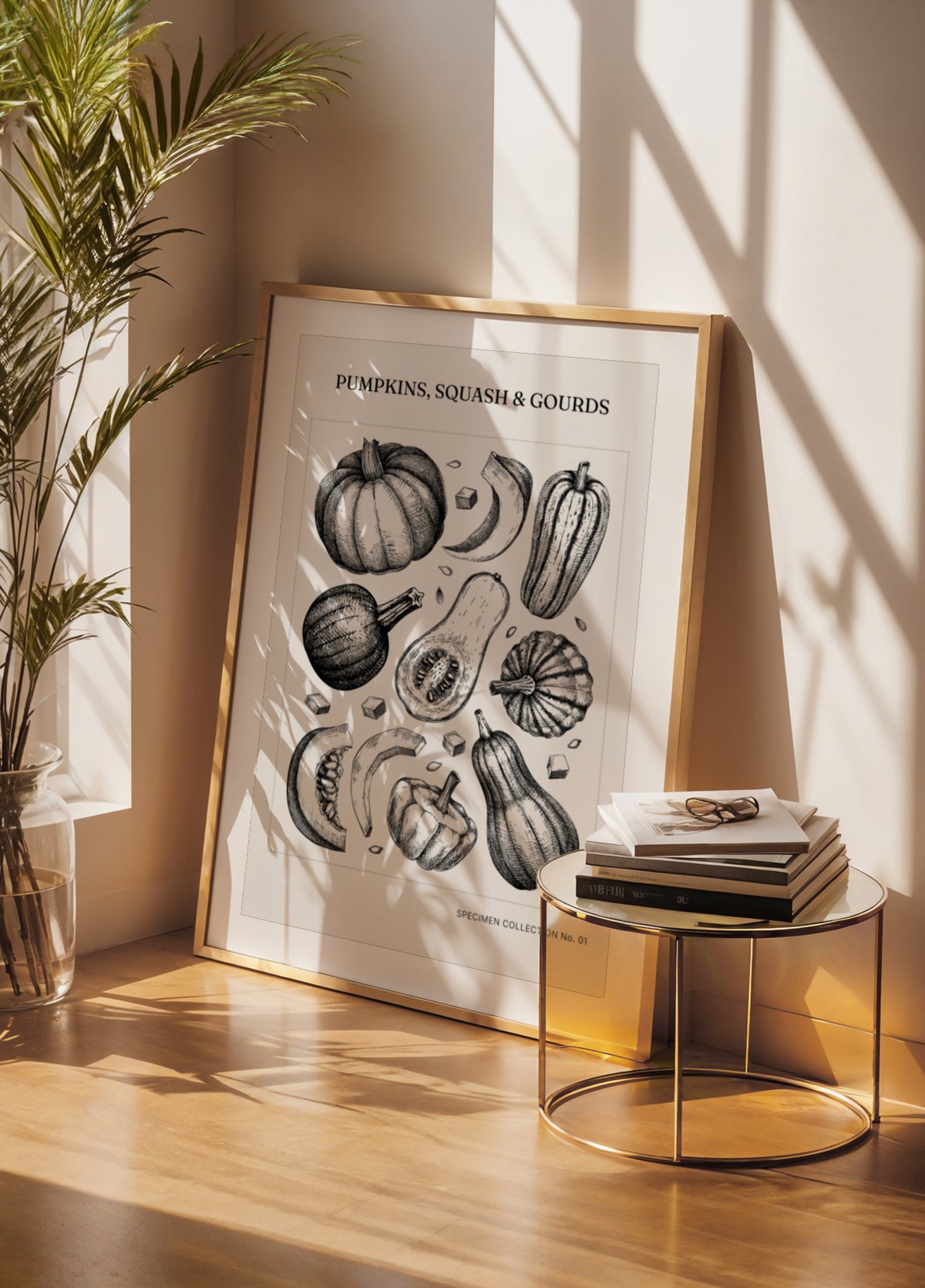 Vintage Botanical Pumpkins