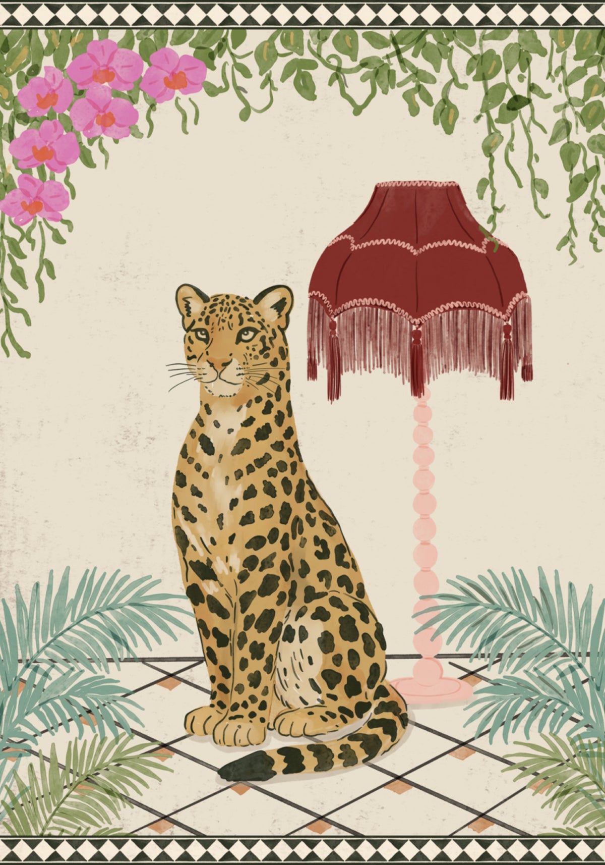 Elegant Tropical Leopard