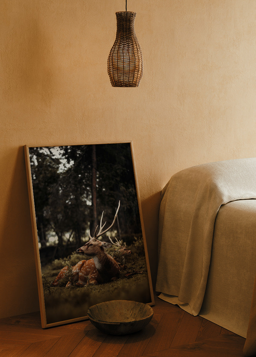 Deer In The Forest Poster - Posterbox.dk