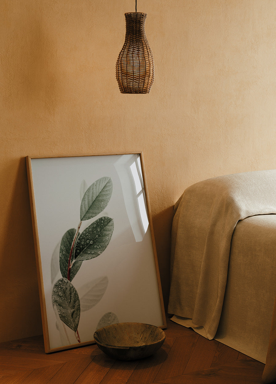 Dew On The Leaves Poster - Posterbox.dk