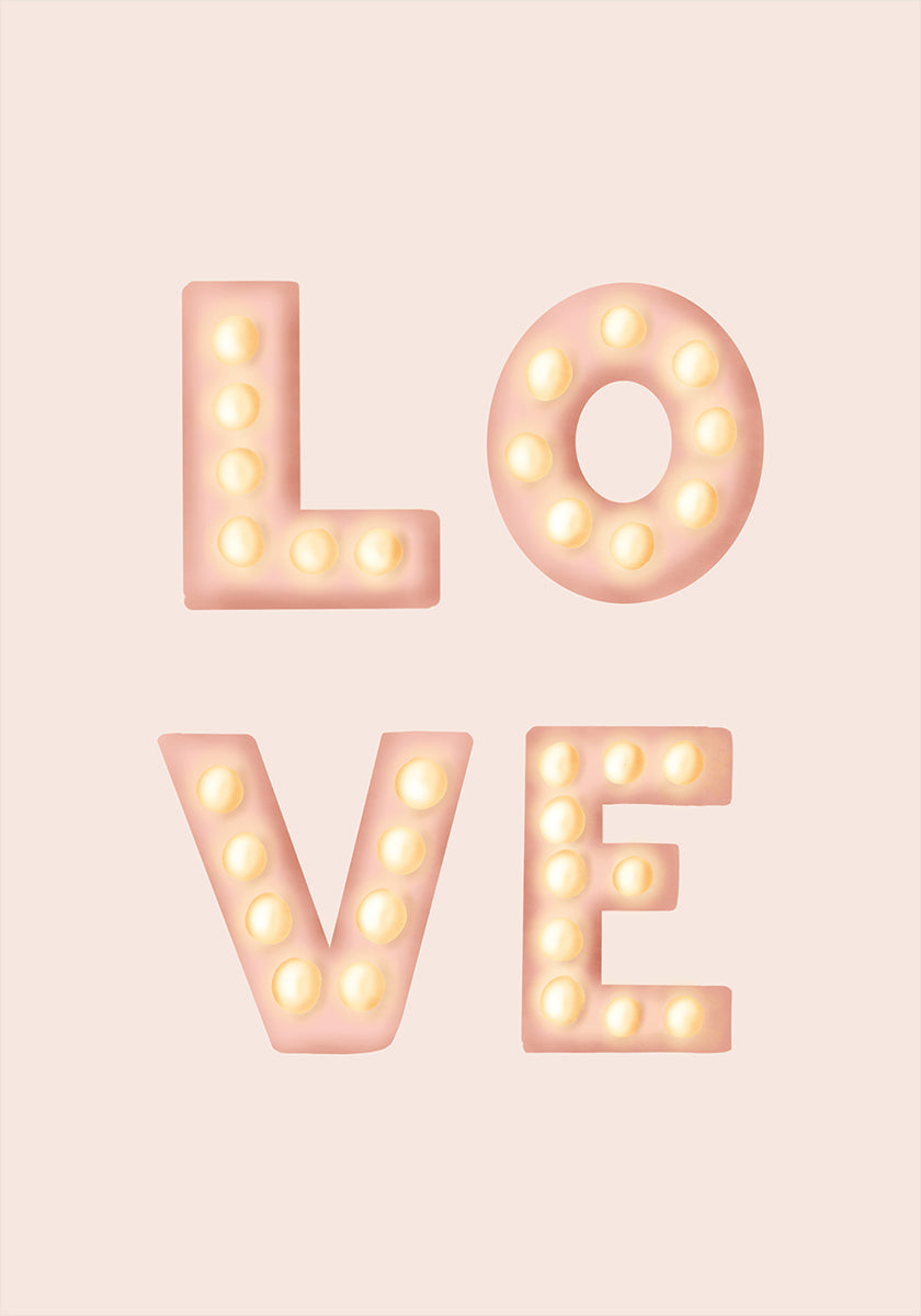 LOVE Light Letters Pink (NEW)