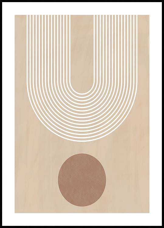 Beige Arc Plakat - Posterbox