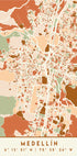 Black Maps Earth Tones 49 Plakat - Posterbox