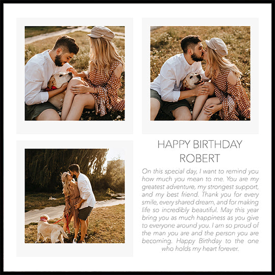 Minimalistic Happy Birthday Personal Poster - Posterbox