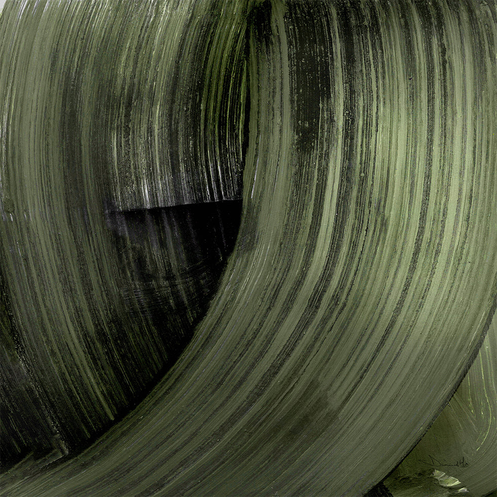 The image is a close-up of a textured, green-coloured surface with a repeating pattern of vertical lines and curves.