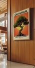 Japanese Wall Art Poster, Okinawa Bonsai Tree, Orange Zen Decor, Physical Print For Living Room | Japan-Inspired Minimalist Artwork - Posterbox