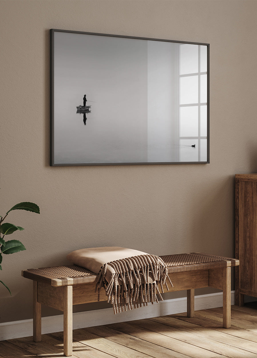 Fishing In The Mirror Lake Poster - Posterbox.dk