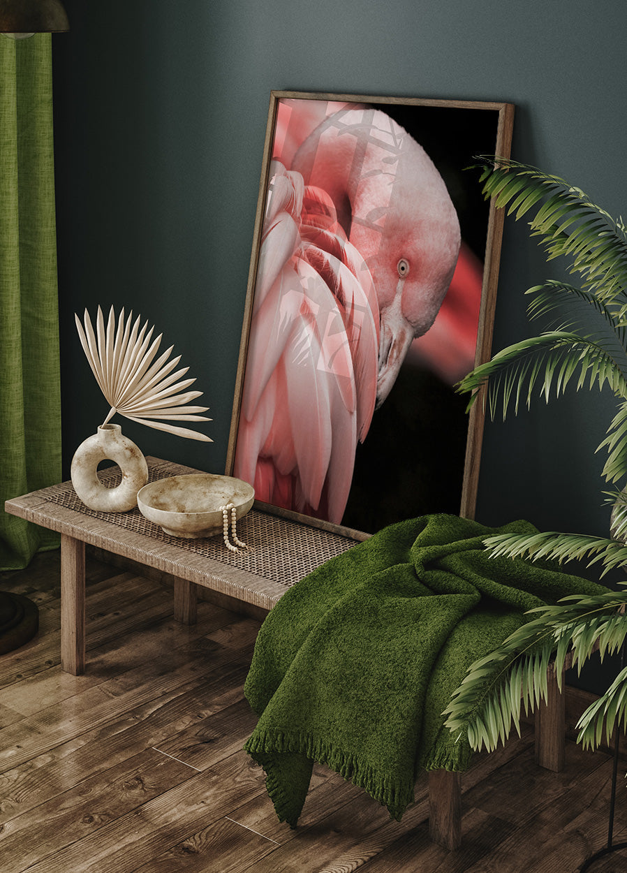 Flamingo Hide In Their Feathers Poster - Posterbox.dk