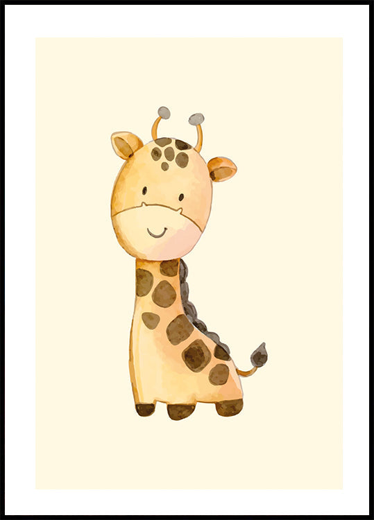 Watercolor Giraffe Poster - Posterbox.dk