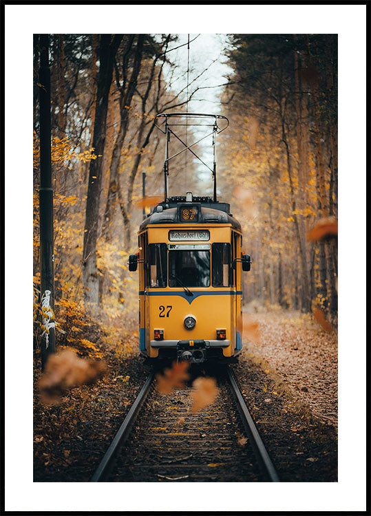 Old Yellow Train Poster - Posterbox.dk