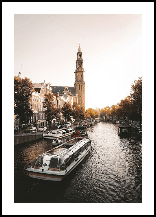 Walk Along The Prinsengracht Canal Poster - Posterbox.dk