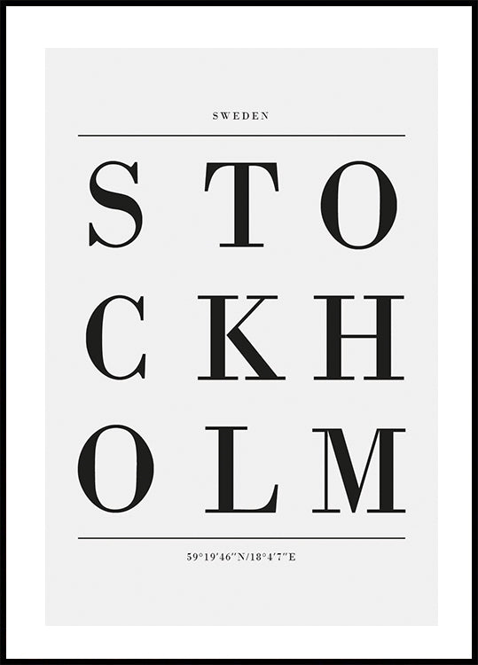 Stockholm No. 2 Poster - Posterbox.no