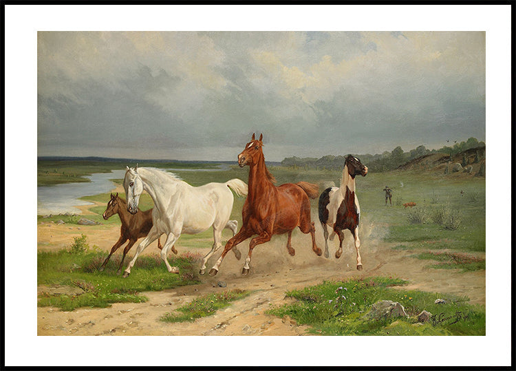 Flying horse stars By Arvid Fredrik Lönnroth Poster - Posterbox.dk