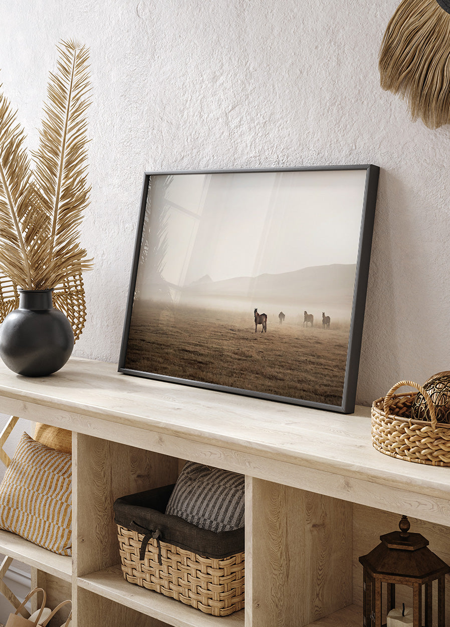 Horses in The Fog Poster - Posterbox.dk