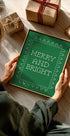 Merry and Bright - Cross Stitch - Green Plakat - Posterbox