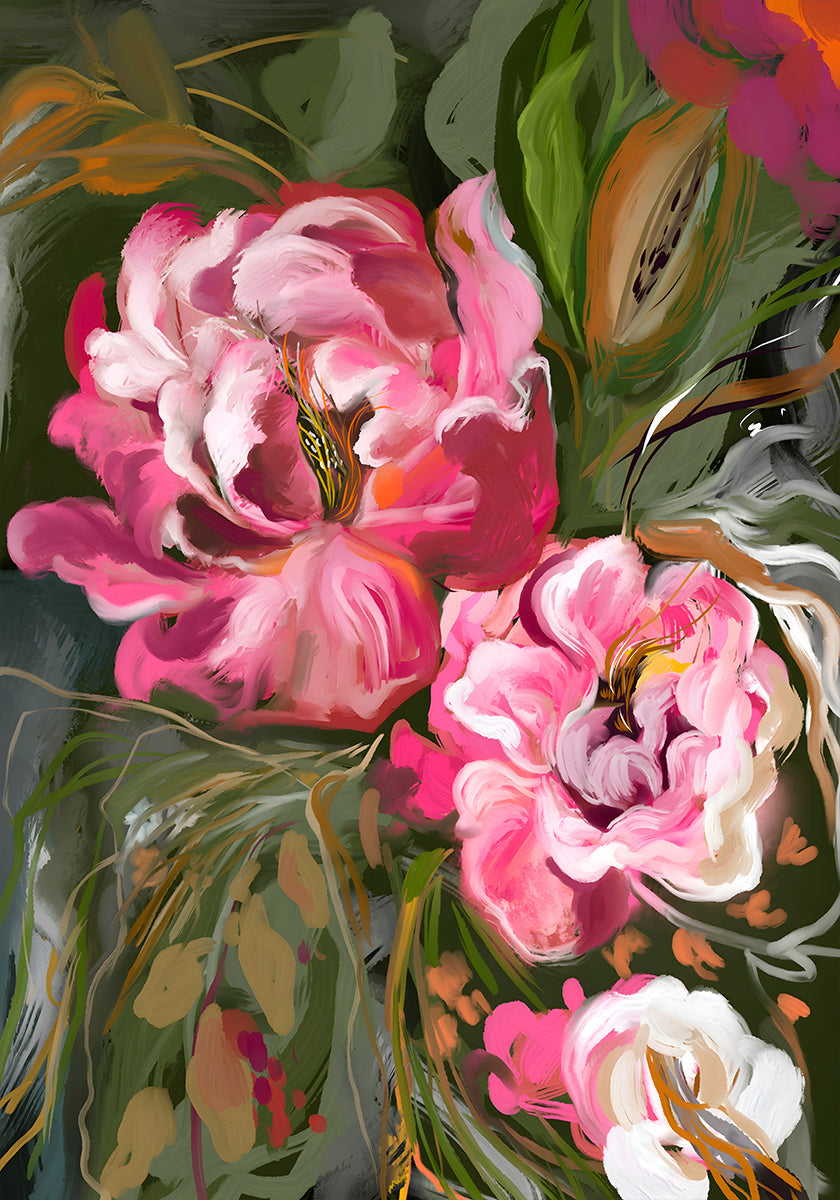 Expressive Pink Peonies (NEW) - Posterbox