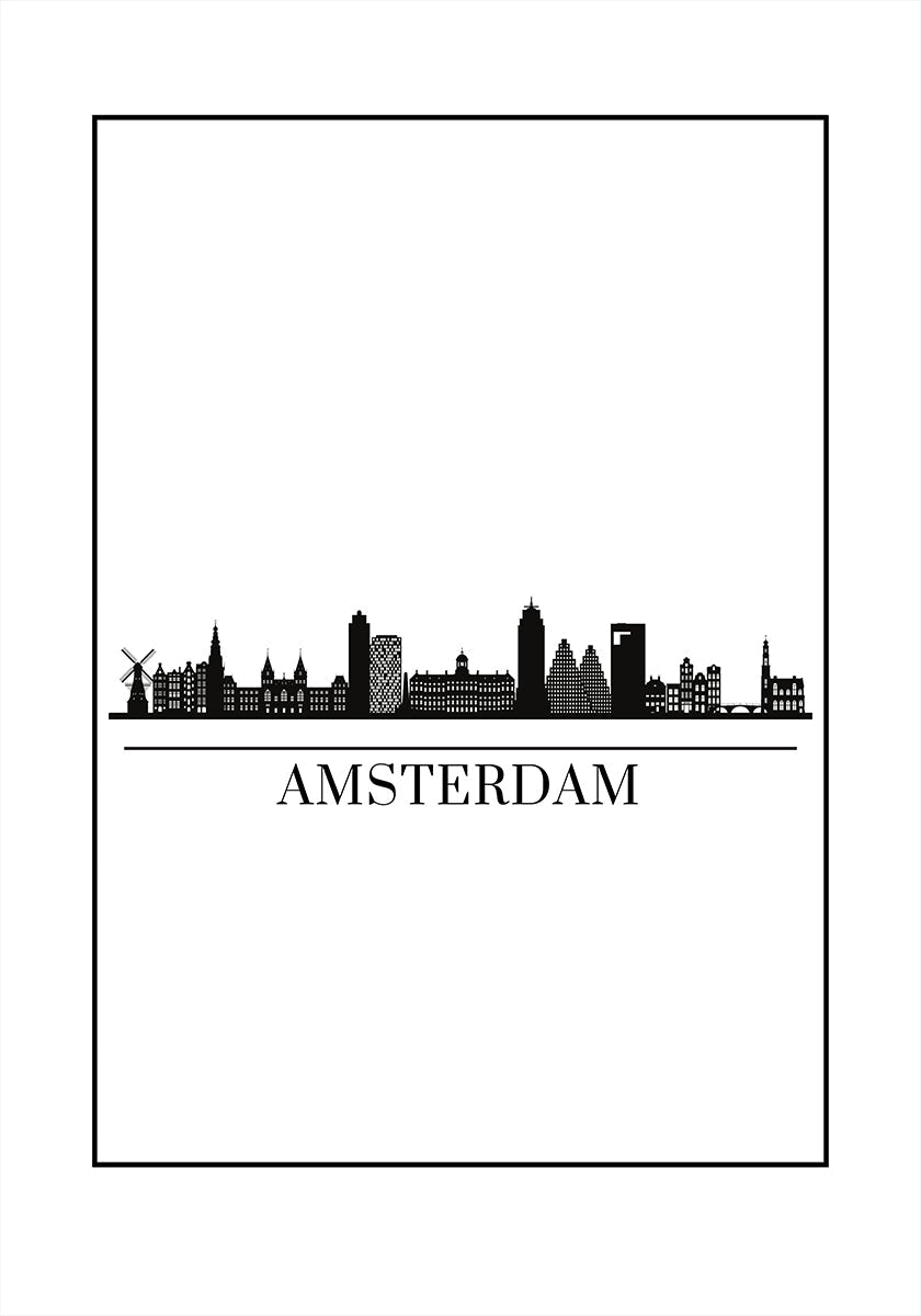 Amsterdam Skyline Plakat - Posterbox