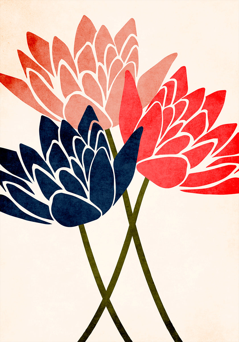 Three Dancing Blossoms - Posterbox
