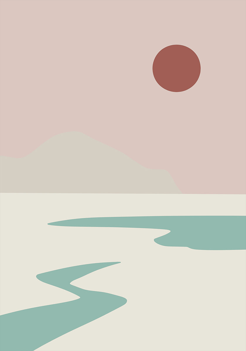 Minimal Dawn Scene Plakat - Posterbox