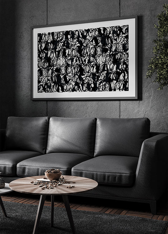 Abstract Ink Swirls Black 2 - Posterbox