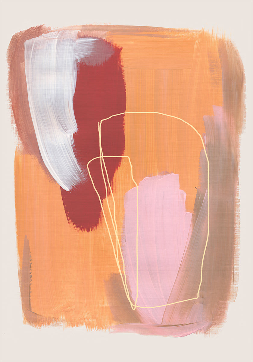 Abstract Brush Strokes 125 Plakat - Posterbox