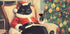 Christmas Chilling Cat Plakat - Posterbox