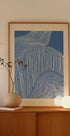 Modern Blue Abstract Vertical Pattern (NEW) - Posterbox