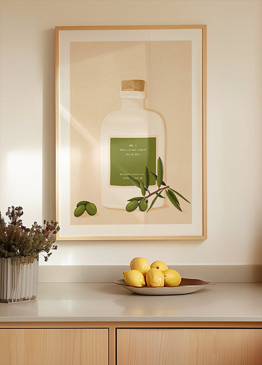 Olive Oil Bottle Poster