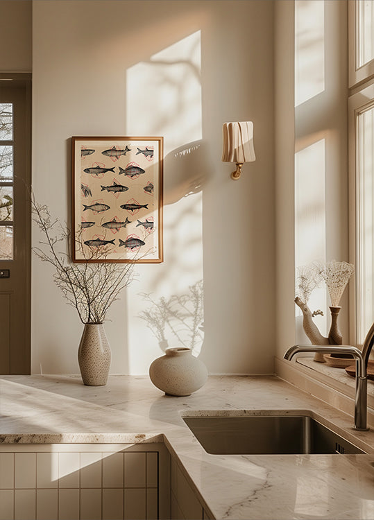 Fishes In Geometrics Nº4 Poster