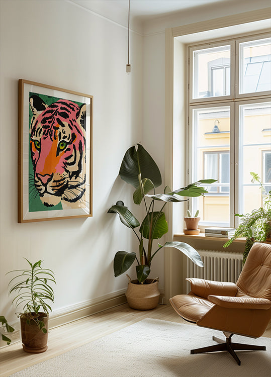 Vibrant Tiger Gaze Poster