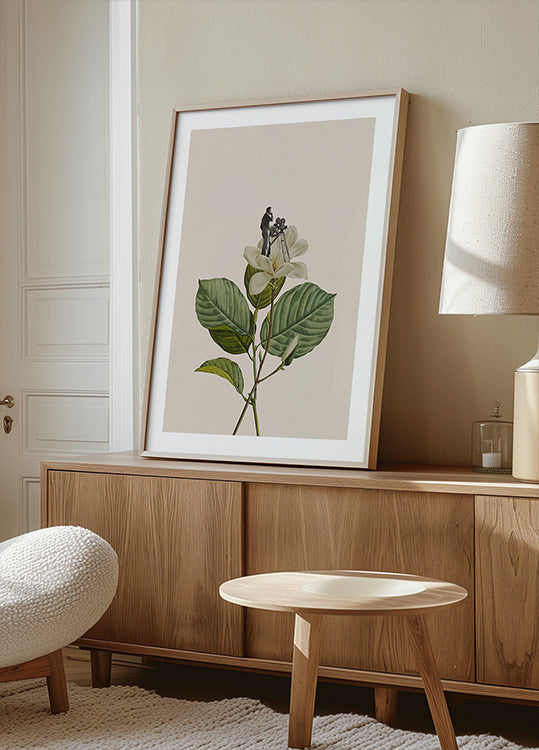 Botanical vintage cameraman Poster