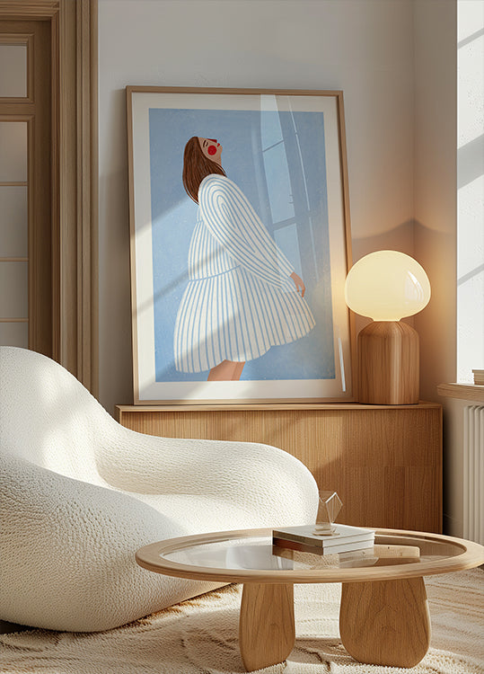 The Woman With the Blue Stripes Poster