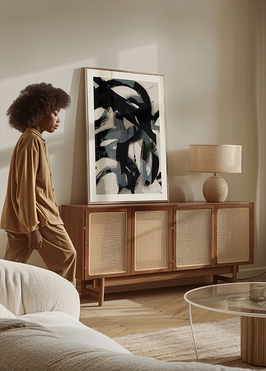 Abstract Brush Strokes 152 Poster