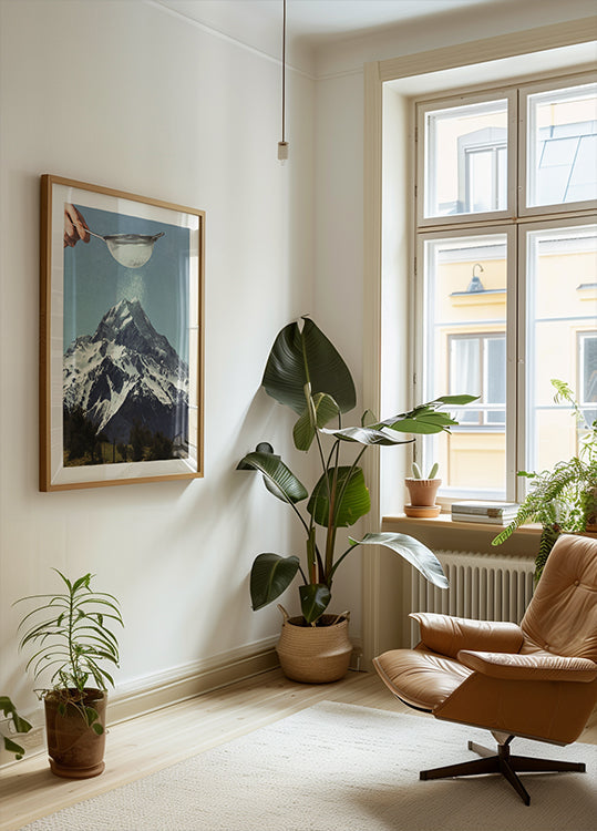 Sifted Summit - Snow Sugar on Mountain Peak Poster