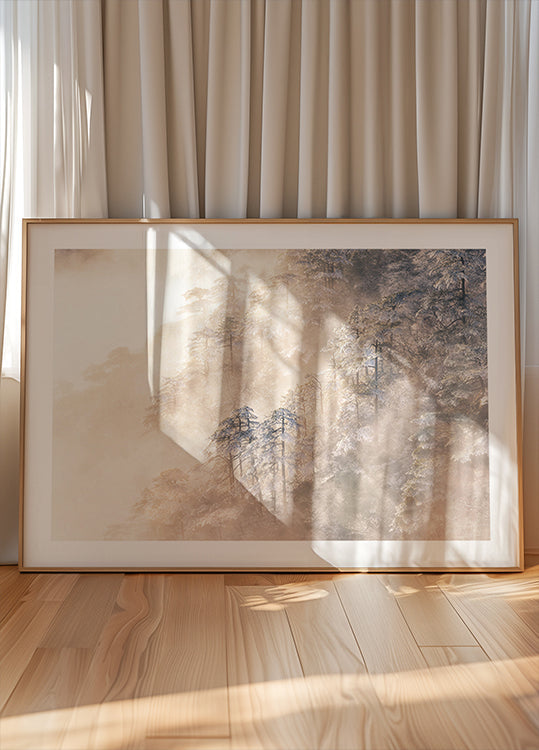 Pinus taiwanensis in the clouds. Poster