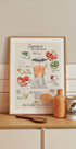 Gazpacho illustrated recipe in Spanish Plakat - Posterbox
