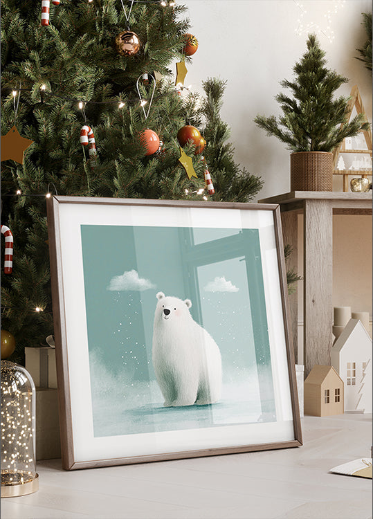 Happy polar bear Poster