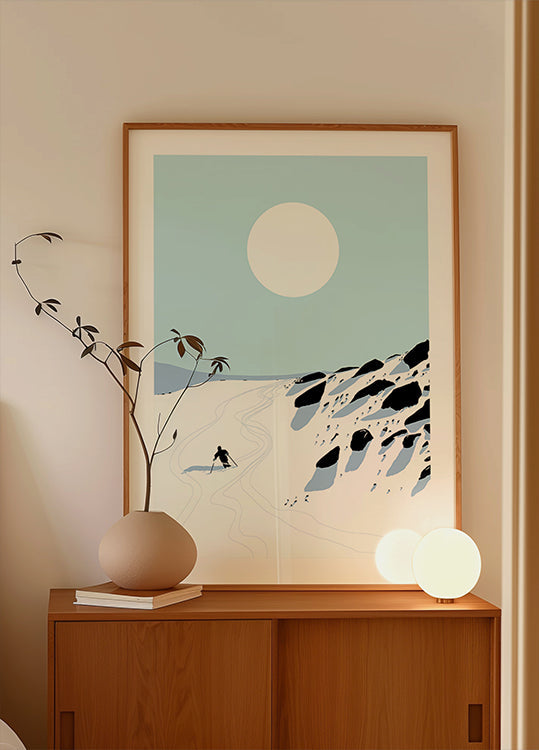 Snowy Mountain Descent Poster