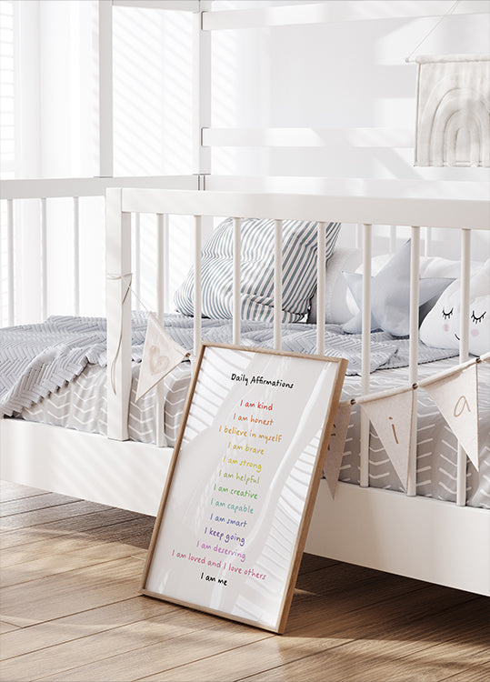 Children's affirmations emotions print 3 Poster